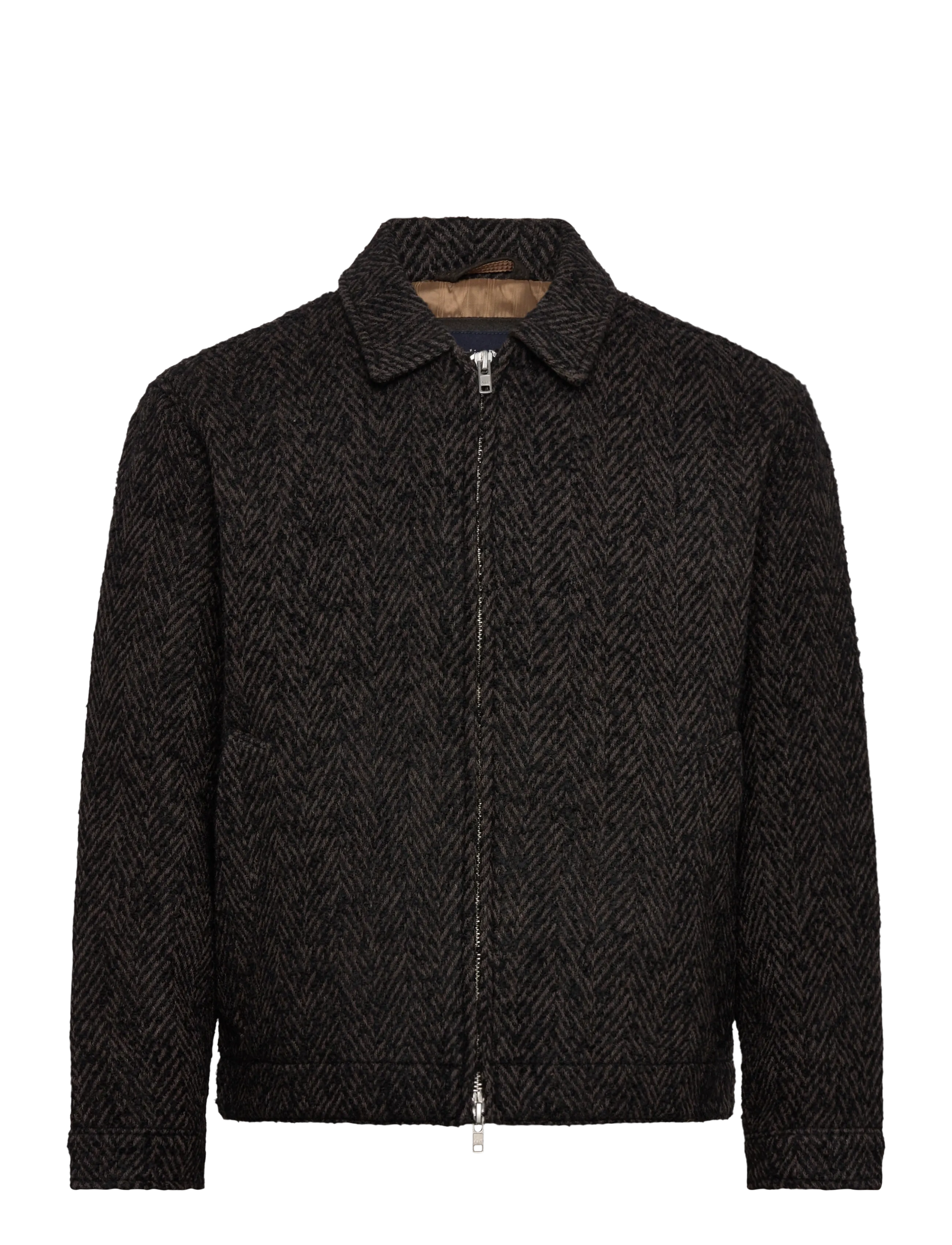 Abercrombie & Fitch WOOL-BLEND ZIP JACKET - Overtøj - 450 / brown
