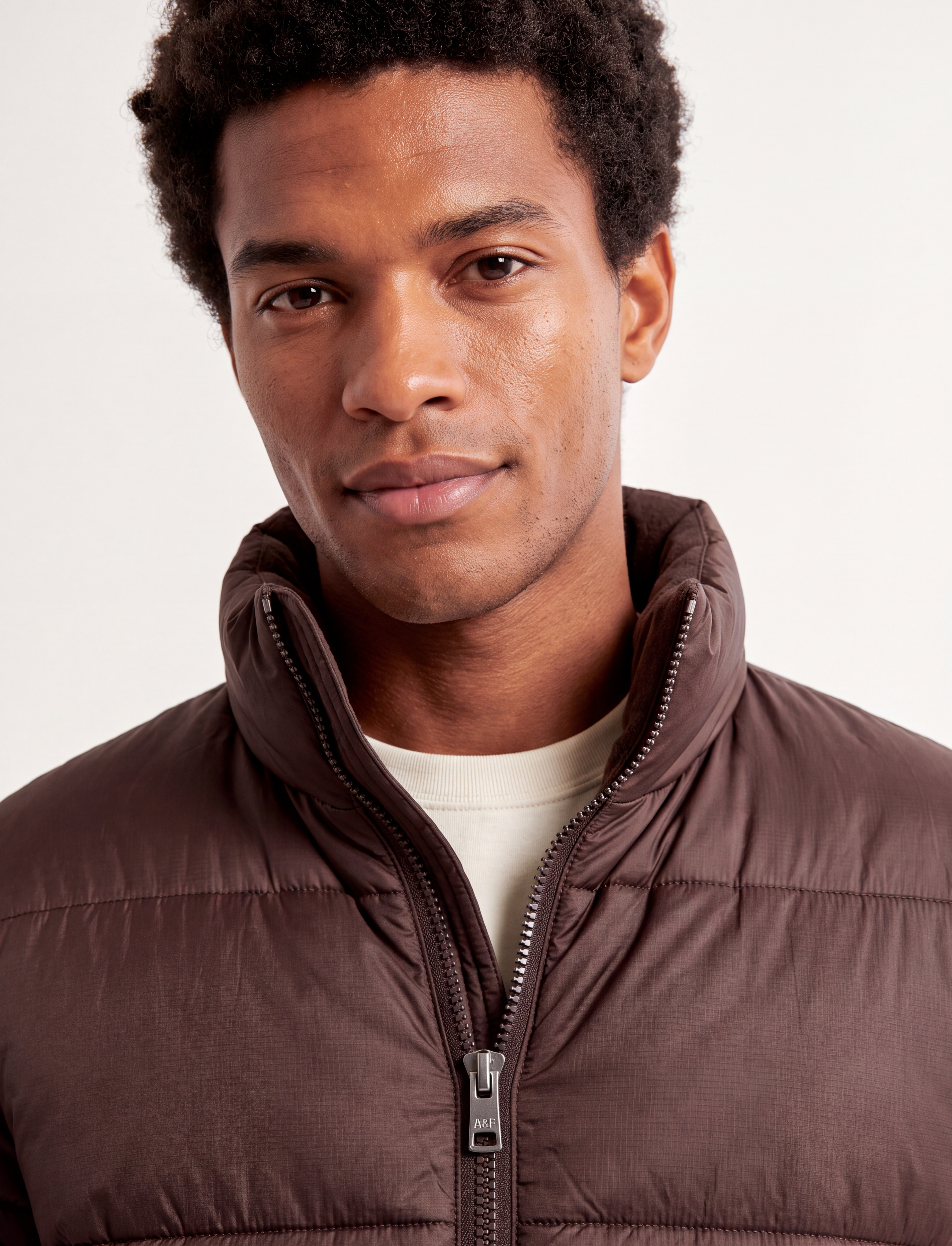 Abercrombie & Fitch Aircloud Mock Puffer jackor herr – bild 3