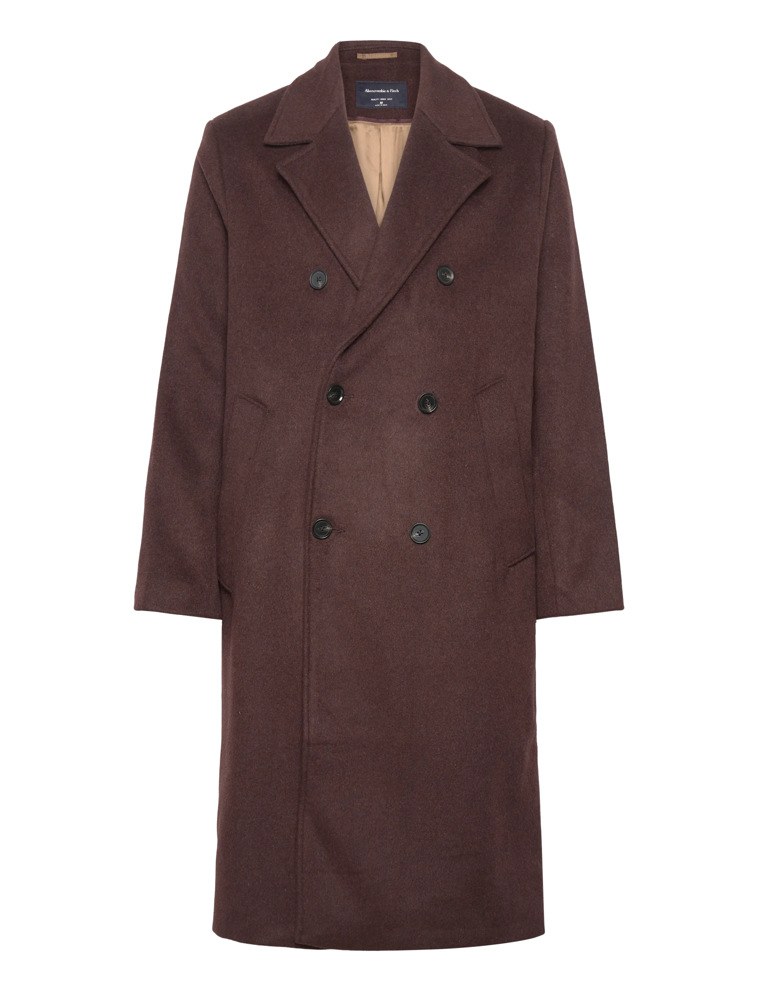 DOUBLE BREASTED WOOL-BLEND COAT - 400