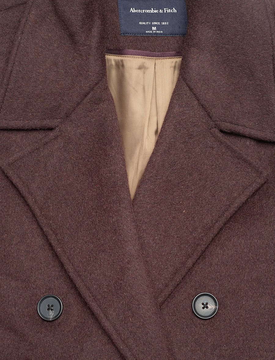 Abercrombie & Fitch - DOUBLE BREASTED WOOL-BLEND COAT - 400 - 2