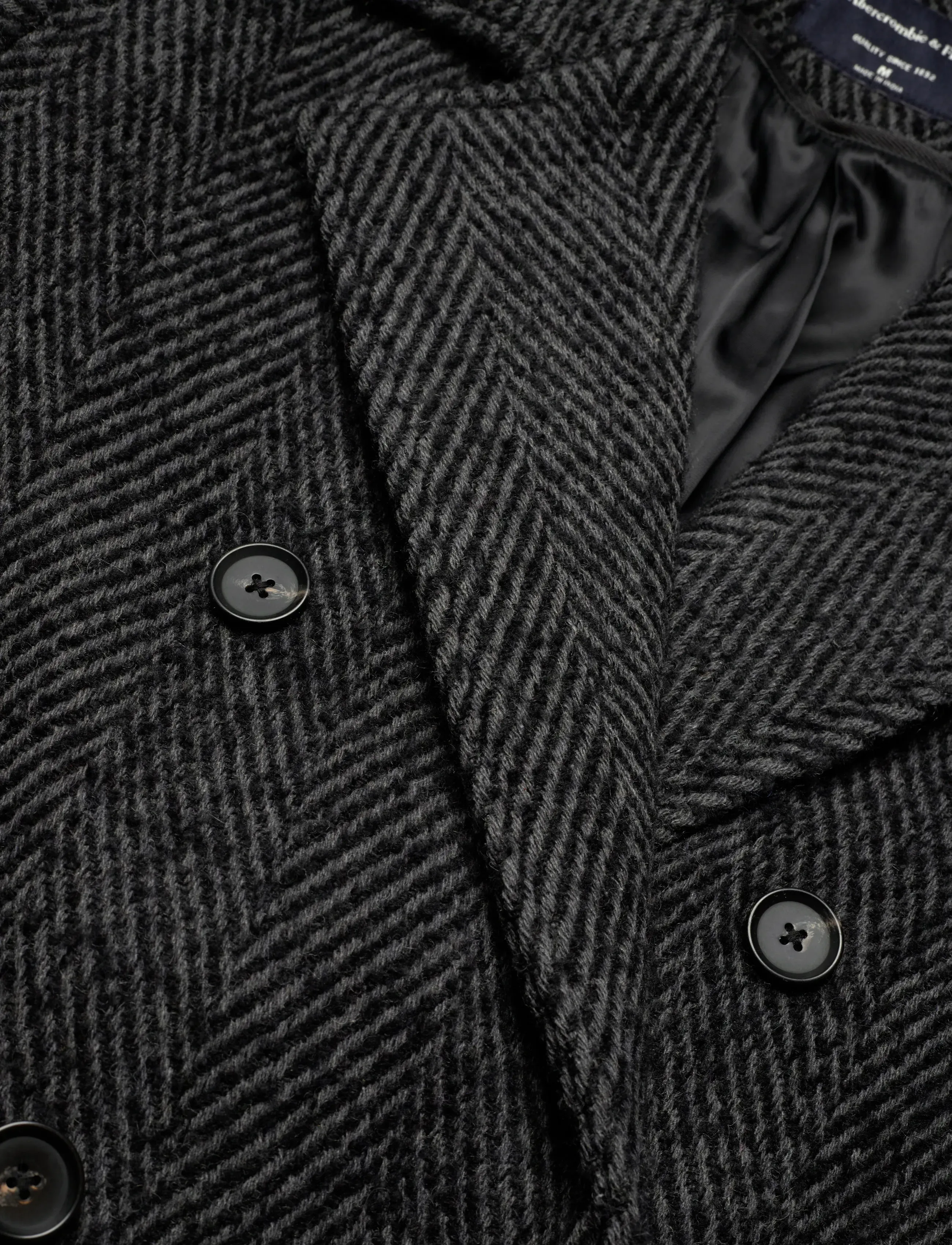 Abercrombie & Fitch - DOUBLE BREASTED WOOL-BLEND COAT - ullarfrakkar - 910 - 2