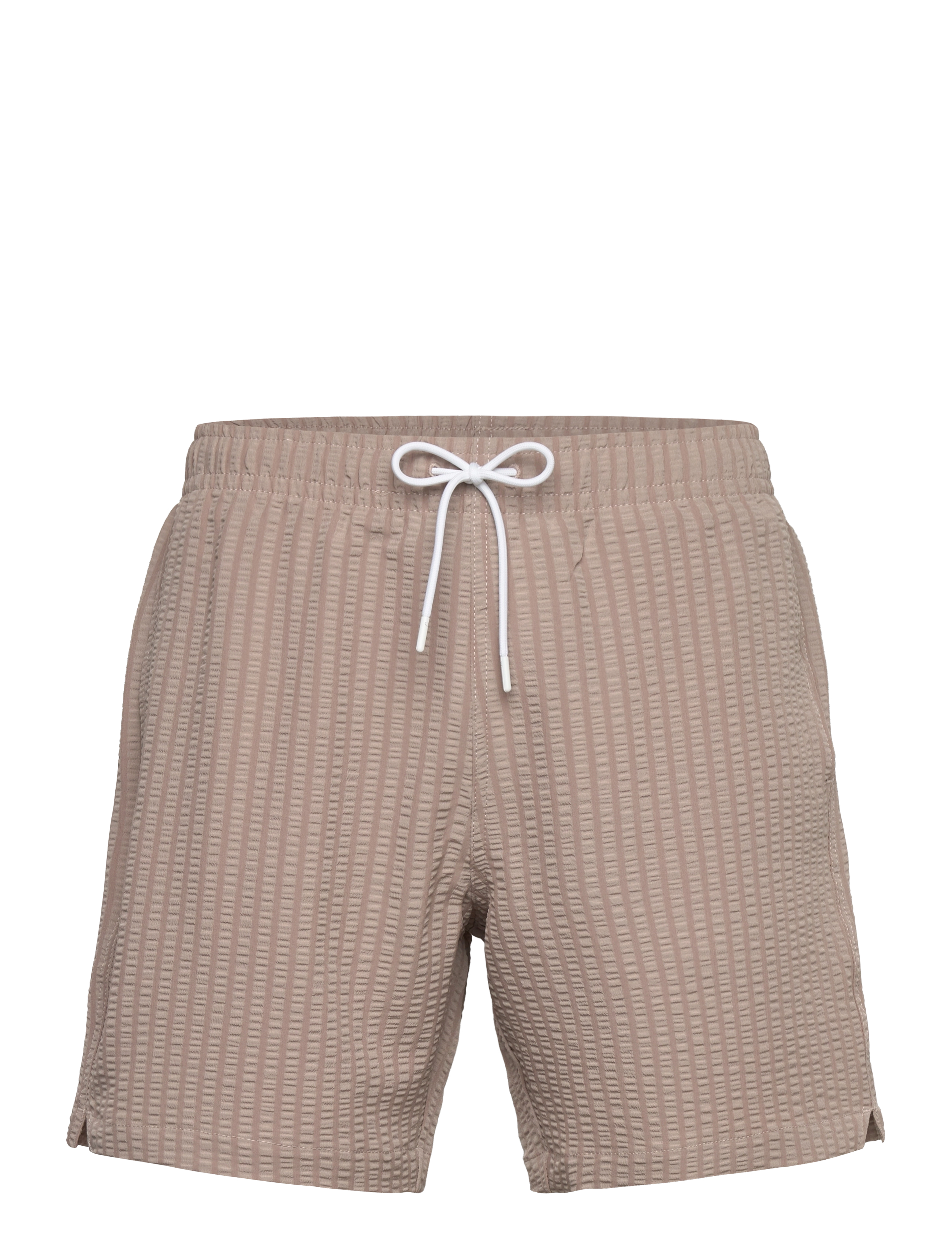 Abercrombie & Fitch Pull-On Wide Seersucker Swim Trunk, XXL, Bademode, Beige - Shorts, Männerswear
