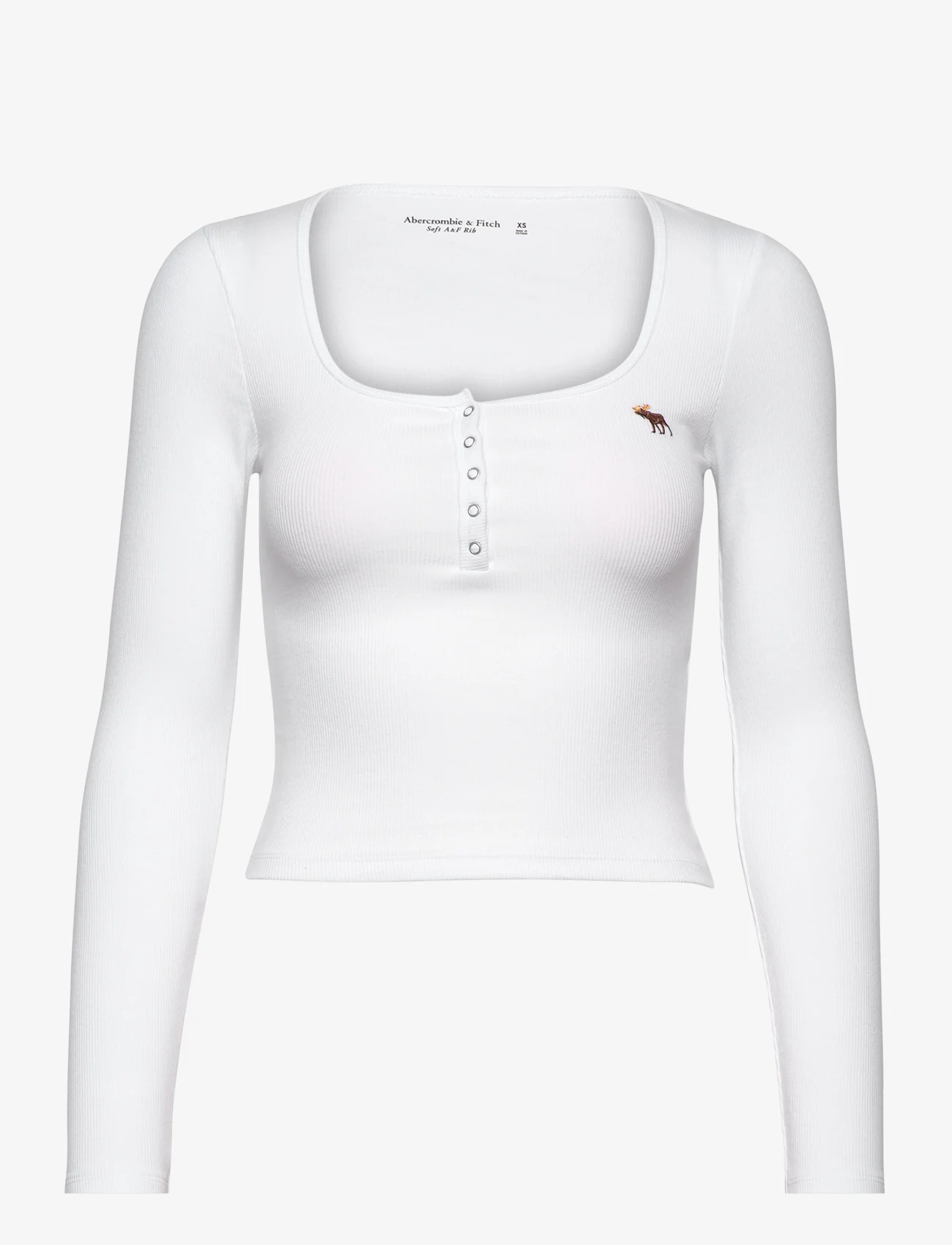 Abercrombie & Fitch - ANF WOMENS KNITS - pitkähihaiset t-paidat - brilliant white - 0