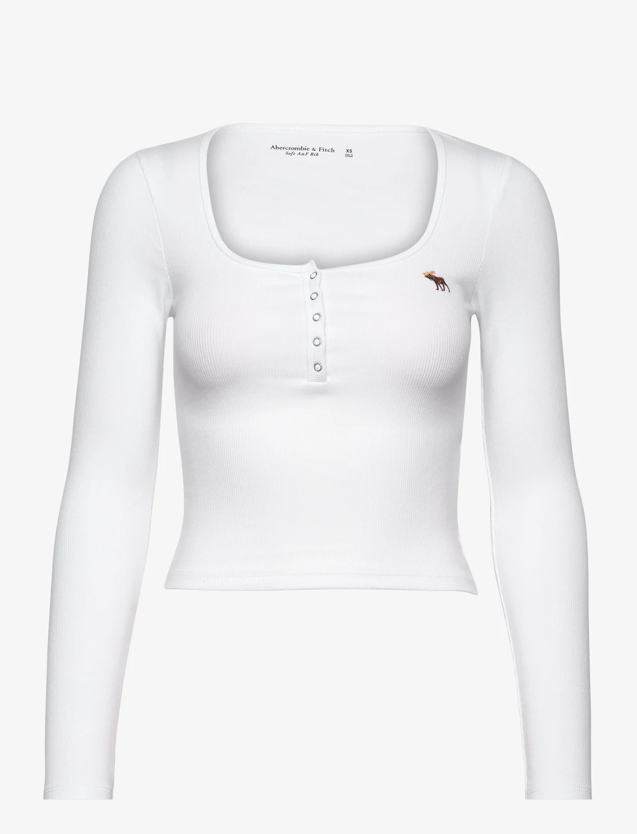 Abercrombie & Fitch - ANF WOMENS KNITS - pikkade varrukatega alussärgid - brilliant white - 0