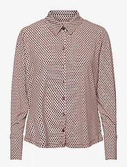 Abercrombie & Fitch - ANF WOMENS KNITS - long-sleeved shirts - brown geo print - 0