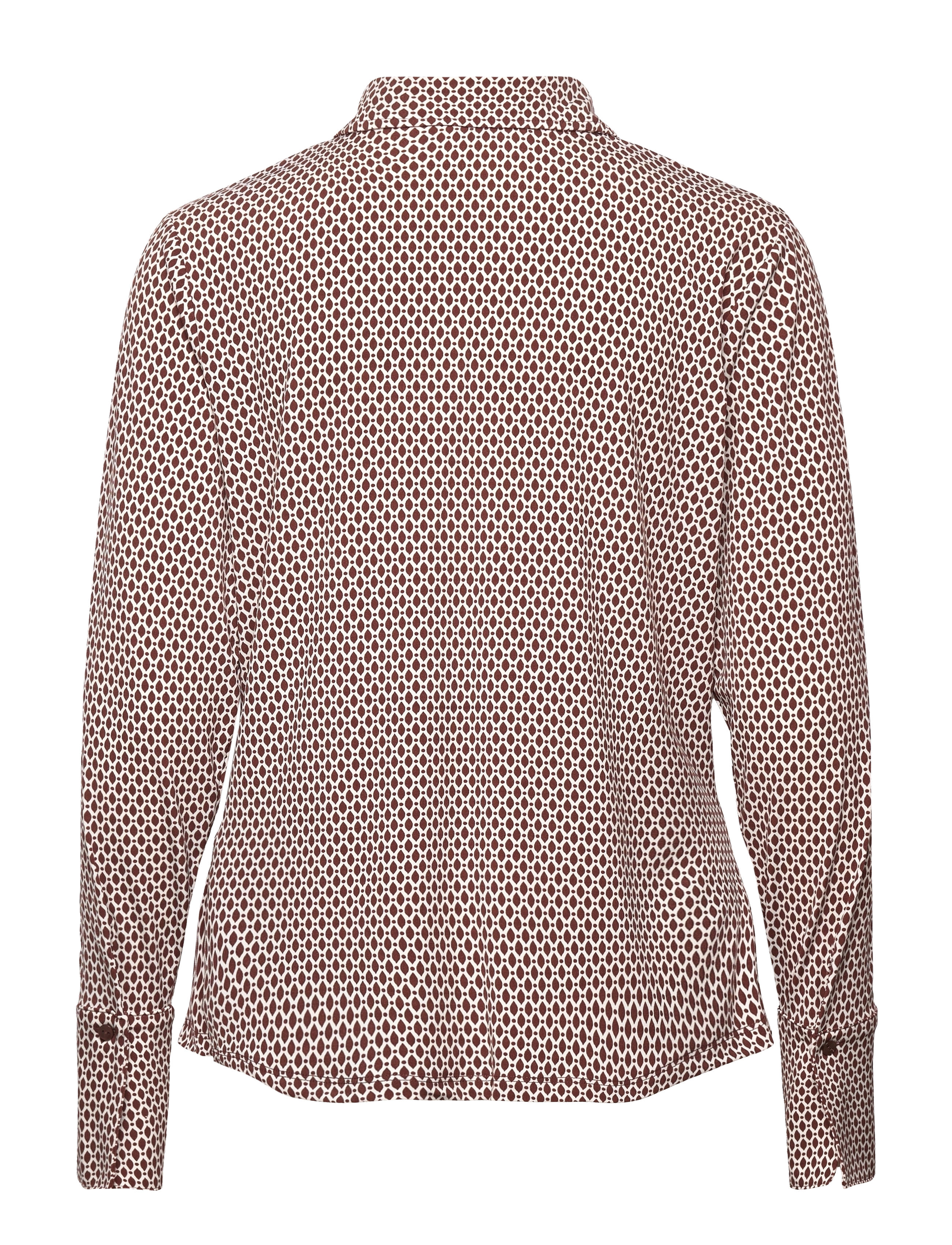 Abercrombie & Fitch - ANF WOMENS KNITS - langärmlige hemden - brown geo print - 1