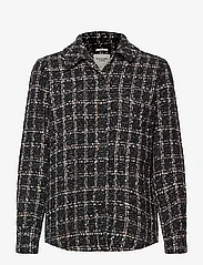 Abercrombie & Fitch - ANF WOMENS WOVENS - long-sleeved shirts - black and white texture - 0