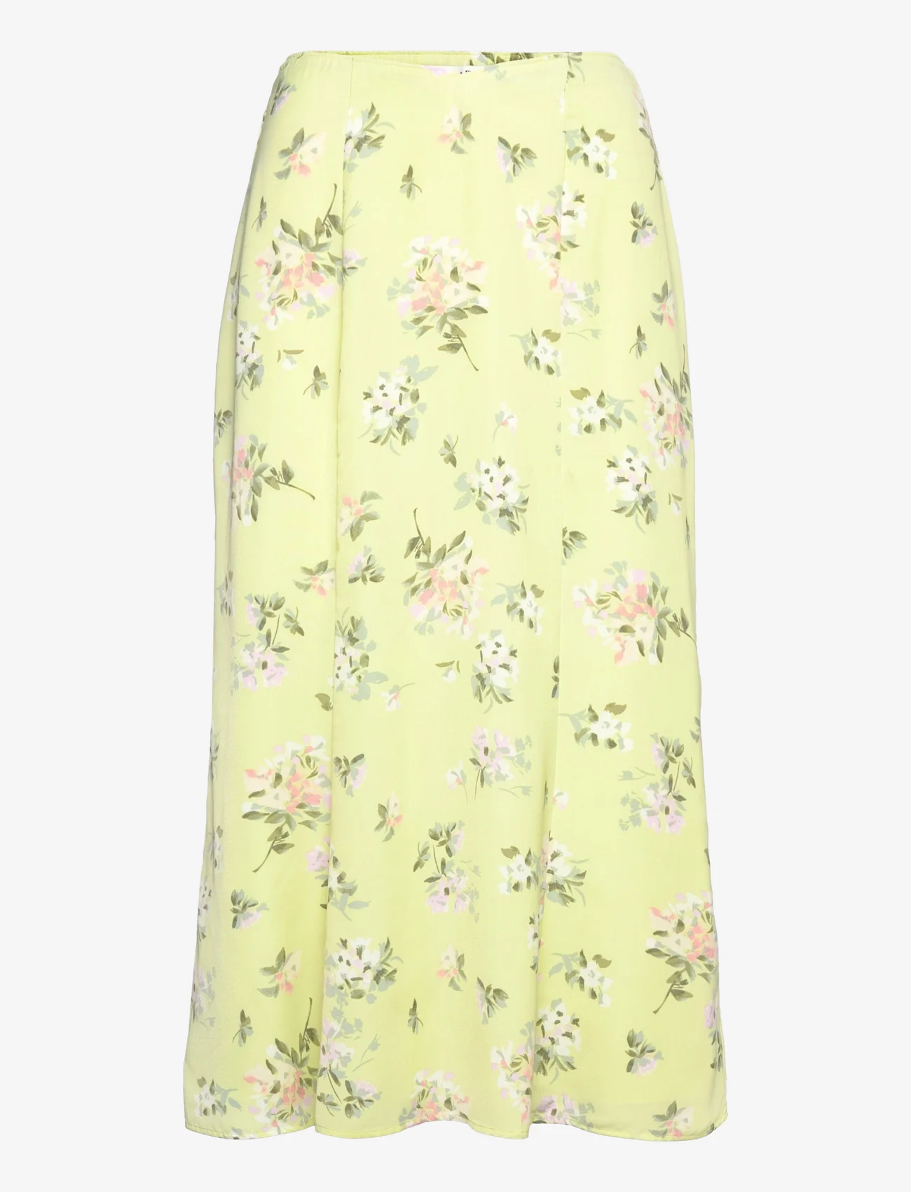 Abercrombie & Fitch - ANF WOMENS SKIRTS - midi-röcke - yellow green floral - 0