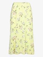 ANF WOMENS SKIRTS - YELLOW GREEN FLORAL