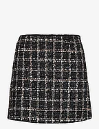 ANF WOMENS SKIRTS - BLACK AND WHITE TWEED