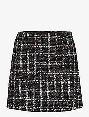 Abercrombie & Fitch - ANF WOMENS SKIRTS - kurze röcke - black and white tweed - 0