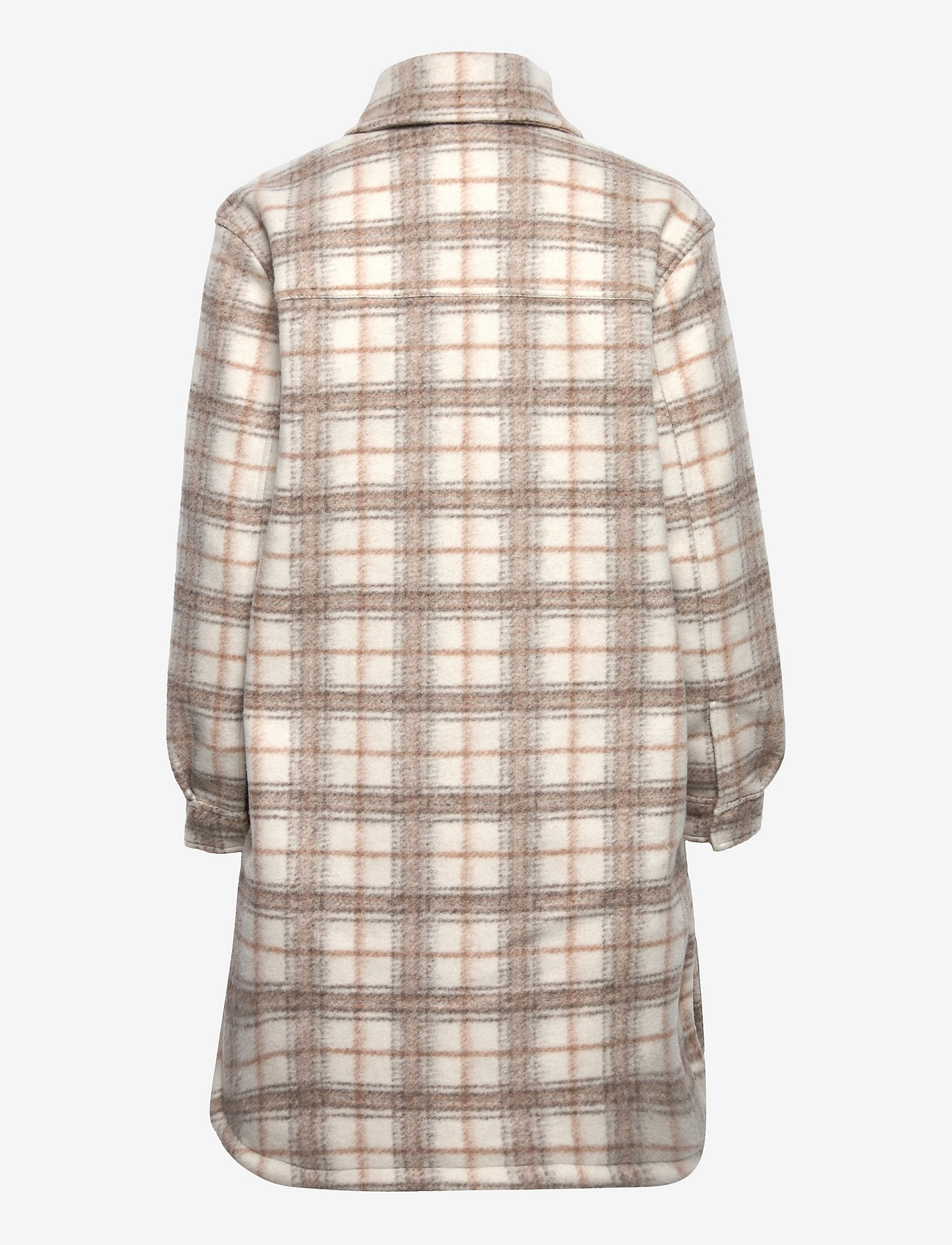 Abercrombie & Fitch - ANF WOMENS OUTERWEAR - talvemantlid - cream/grey neutral plaid - 1