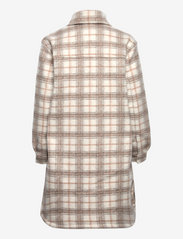 Abercrombie & Fitch - ANF WOMENS OUTERWEAR - winter coats - cream/grey neutral plaid - 1