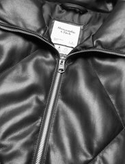 Abercrombie & Fitch - ANF WOMENS OUTERWEAR - sulejoped ja voodriga joped - black vegan leather (midweight) - 3