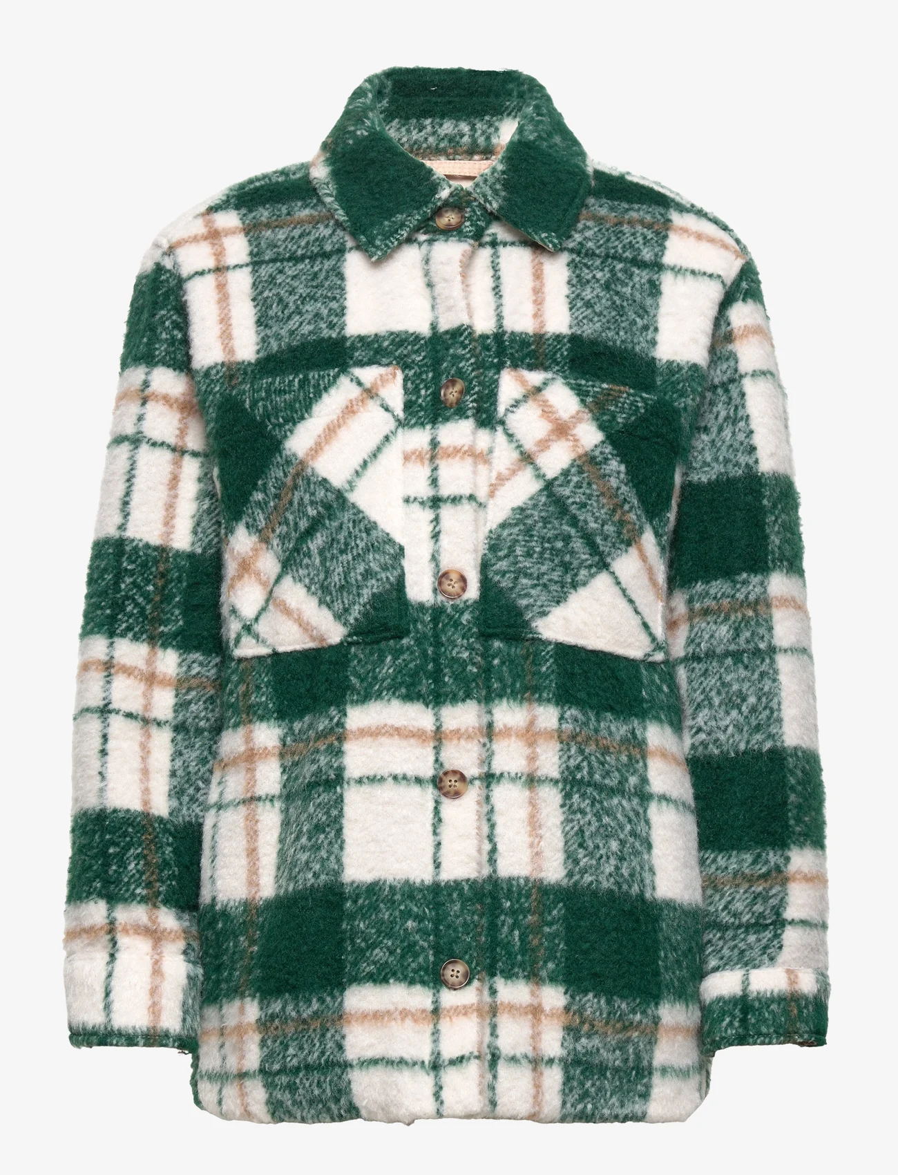 Abercrombie & Fitch - ANF WOMENS OUTERWEAR - talvitakit - green buff check - 0
