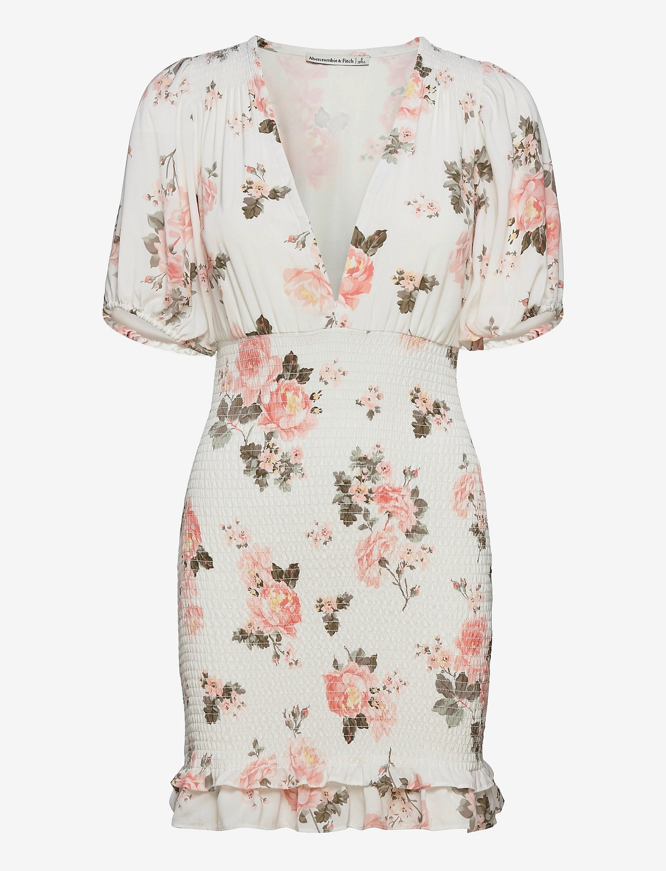 Abercrombie & Fitch - ANF WOMENS DRESSES - white and blue floral - 0