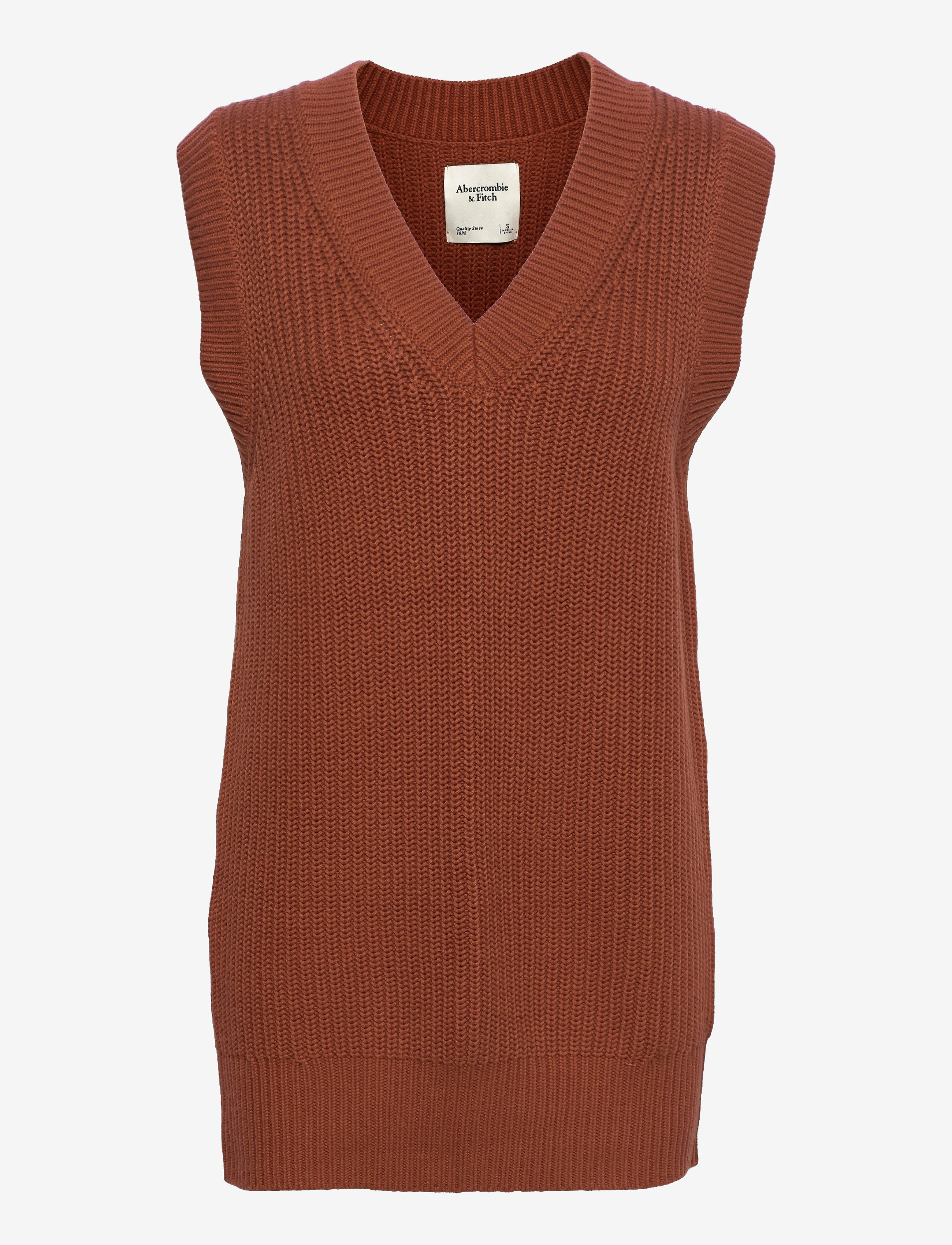 Abercrombie & Fitch Anf Womens Dresses, XS, Brown, Veste > Strikkede Veste, Dame