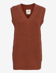 Abercrombie & Fitch - ANF WOMENS DRESSES - strikkevester - brown - 0