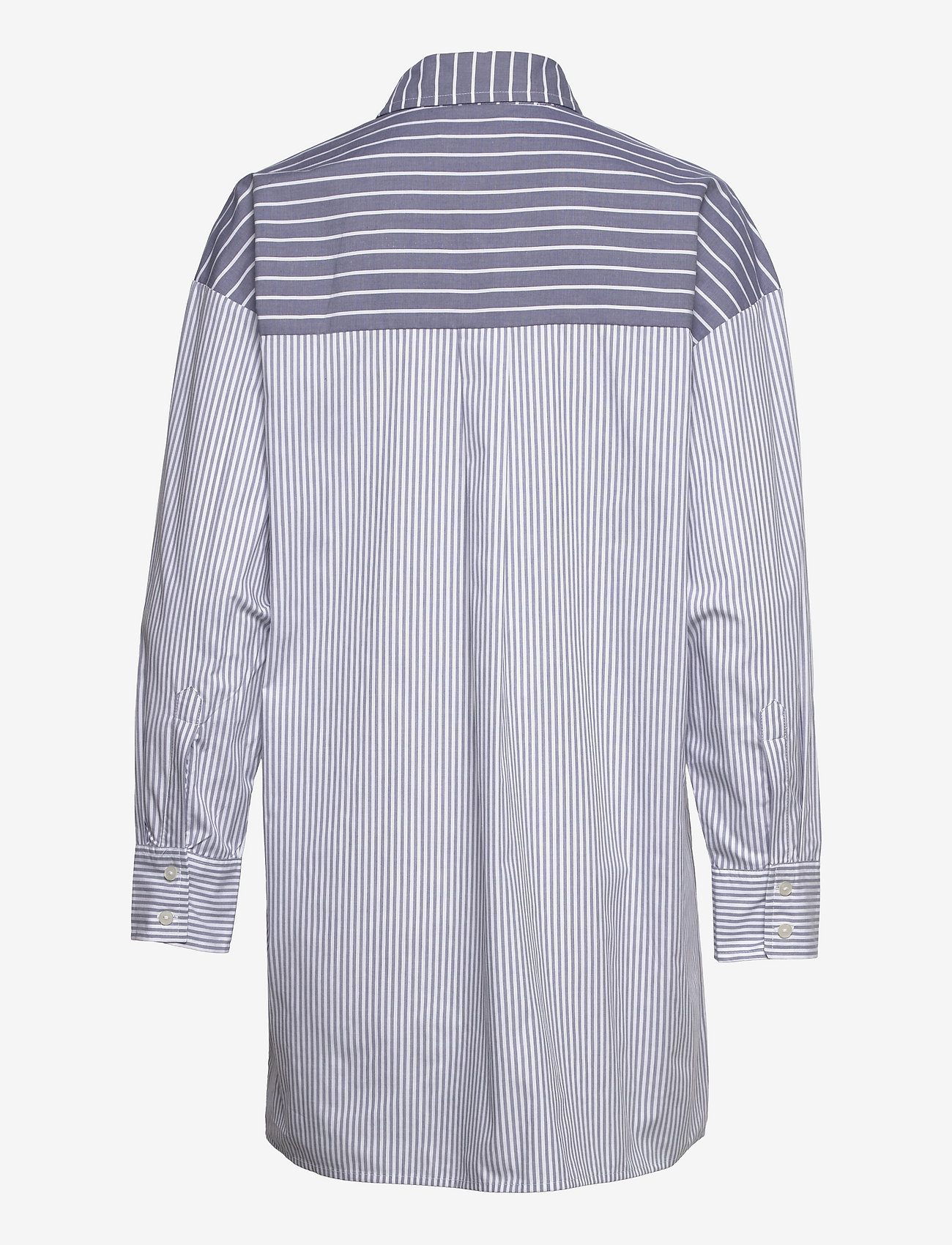 Abercrombie & Fitch - ANF WOMENS DRESSES - skjortekjoler - blue grounded stripe - 1