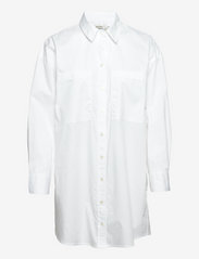 Abercrombie & Fitch - ANF WOMENS DRESSES - skjortklänningar - white solid - 0