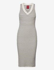 ANF WOMENS DRESSES - BLACK AND WHITE STRIPE
