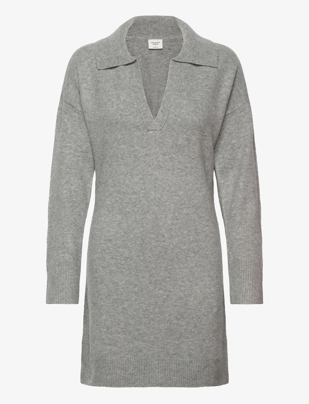 Abercrombie & Fitch - ANF WOMENS DRESSES - stickade klänningar - gray heather - 0