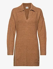 Abercrombie & Fitch - ANF WOMENS DRESSES - knitted dresses - tobacco brown heather - 0