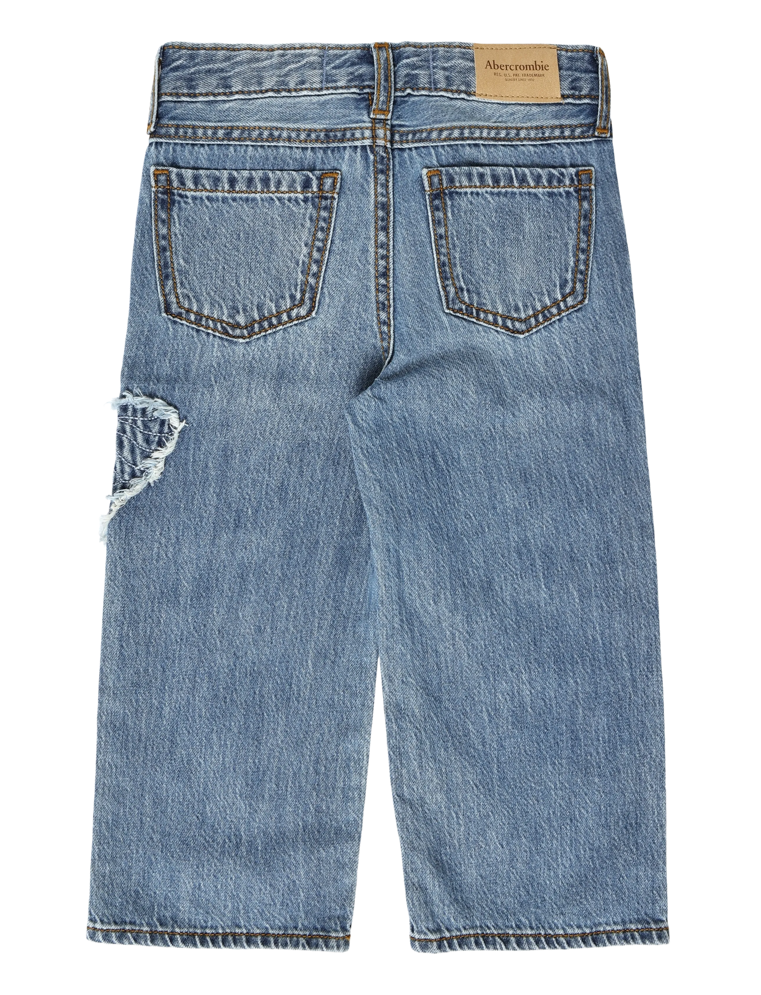 Abercrombie Kids - PX-DENIM PANTS - hosen mit weitem bein - cabin blues - 3