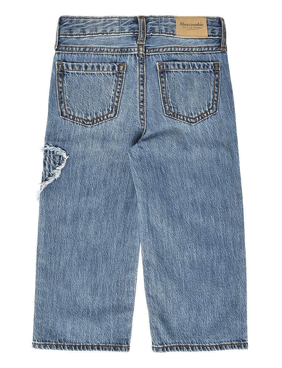 Abercrombie Kids - PX-DENIM PANTS - hosen mit weitem bein - cabin blues - 3