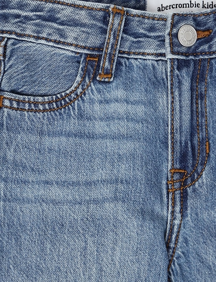 Abercrombie Kids - PX-DENIM PANTS - hosen mit weitem bein - cabin blues - 4
