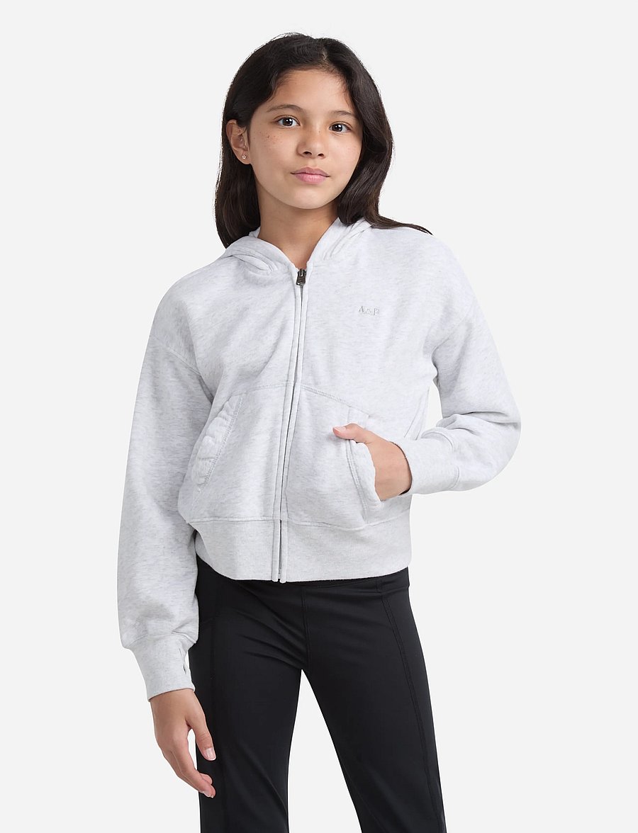 Abercrombie Kids - ZH-FULL ZIP HOODY - fleecejacken - anf light grey heather - 0