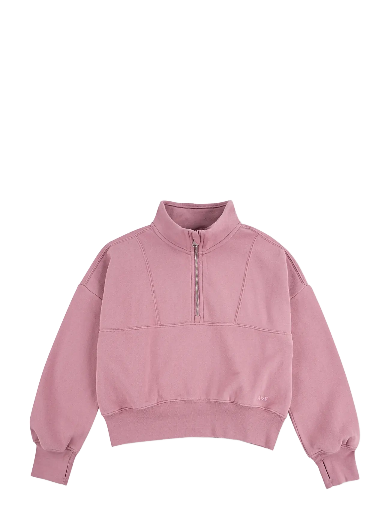 Abercrombie Kids HZ-1/2 ZIP TOP - Tagasi kooli - MESA ROSE / pink/rose