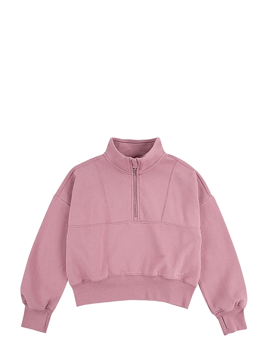 Abercrombie Kids - HZ-1/2 ZIP TOP - sweatshirts - mesa rose - 1