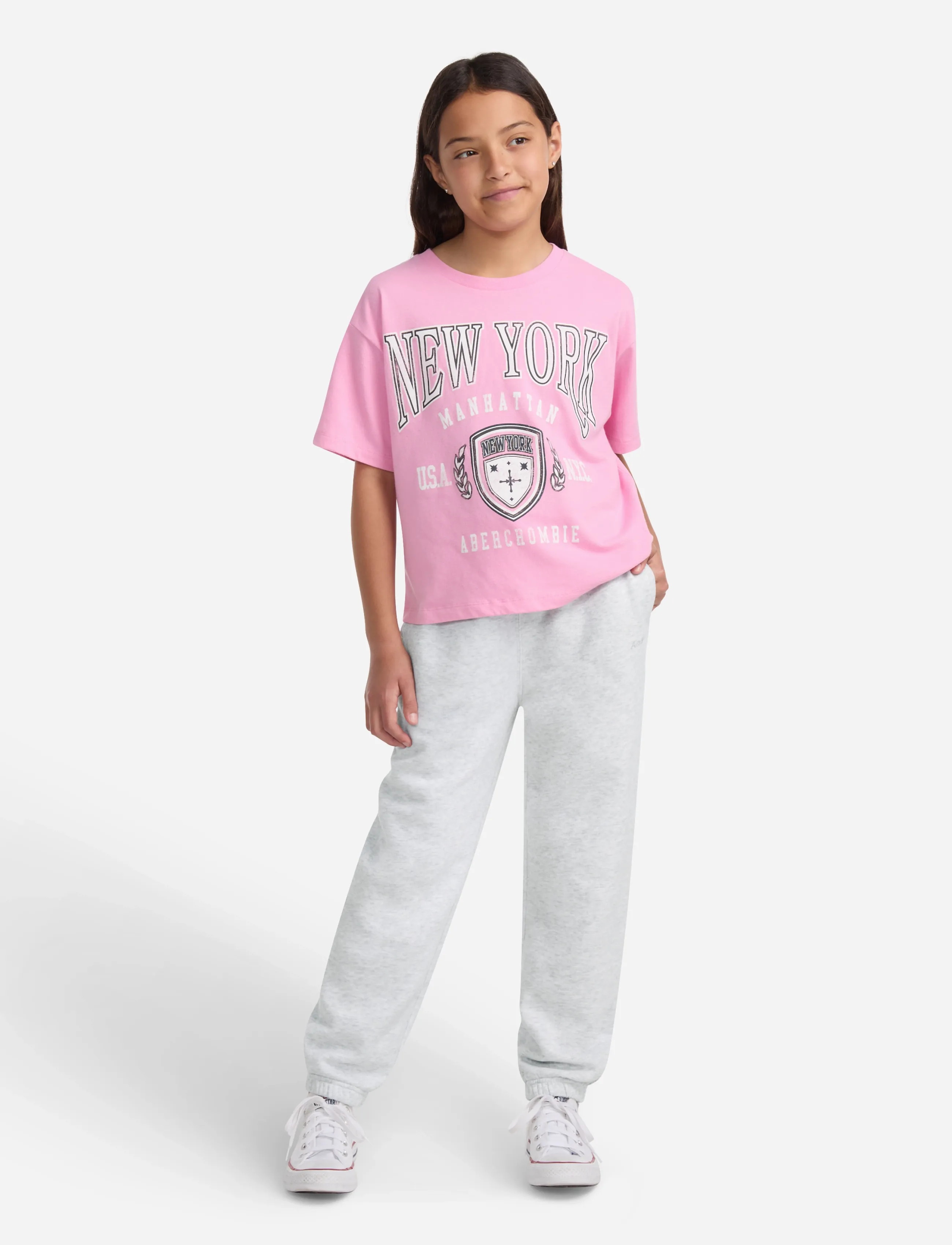 Abercrombie Kids - F7-FLEECE PANT - sweatpants - anf light grey heather - 4