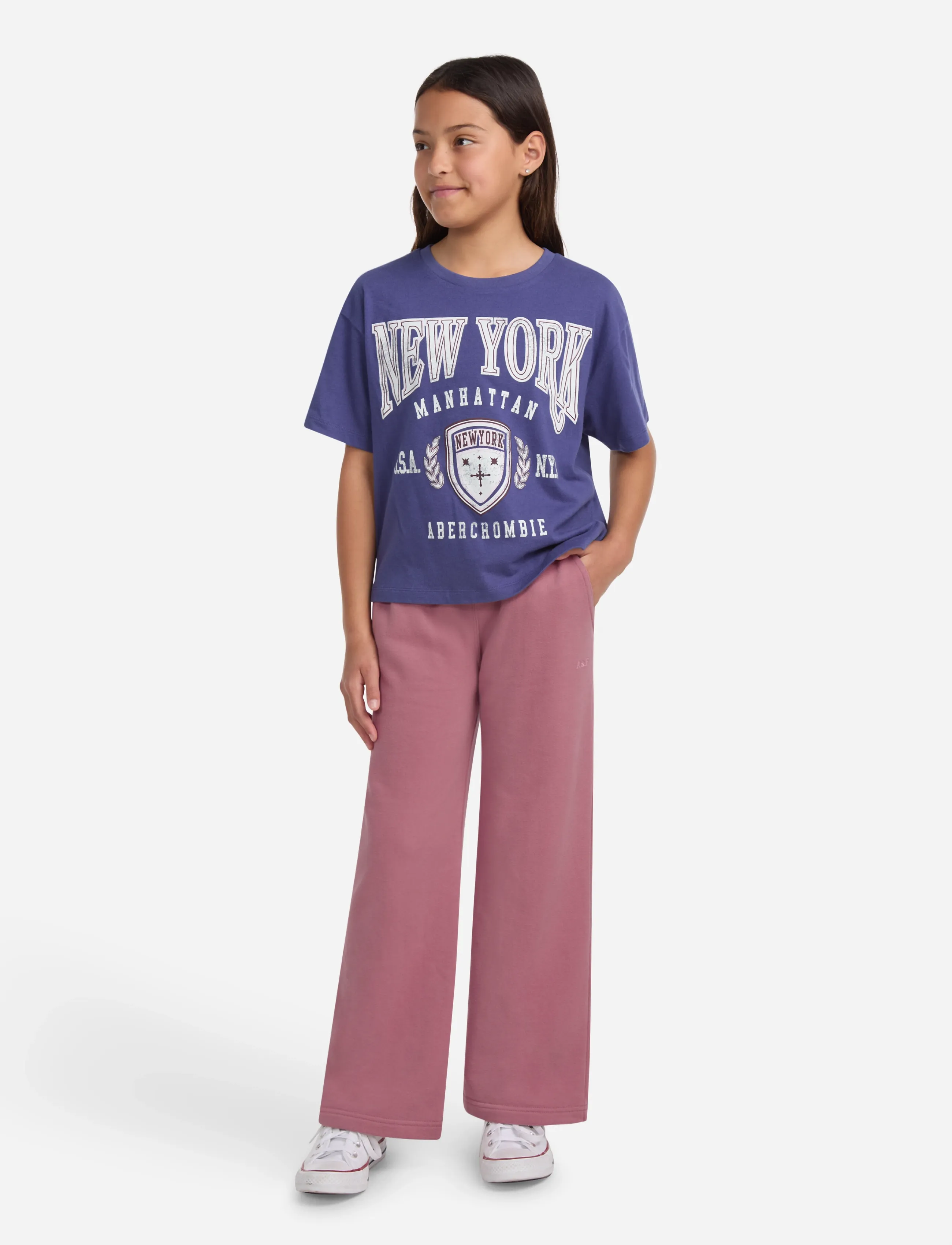 Abercrombie Kids - F7-FLEECE PANT - sweatpants - mesa rose - 4
