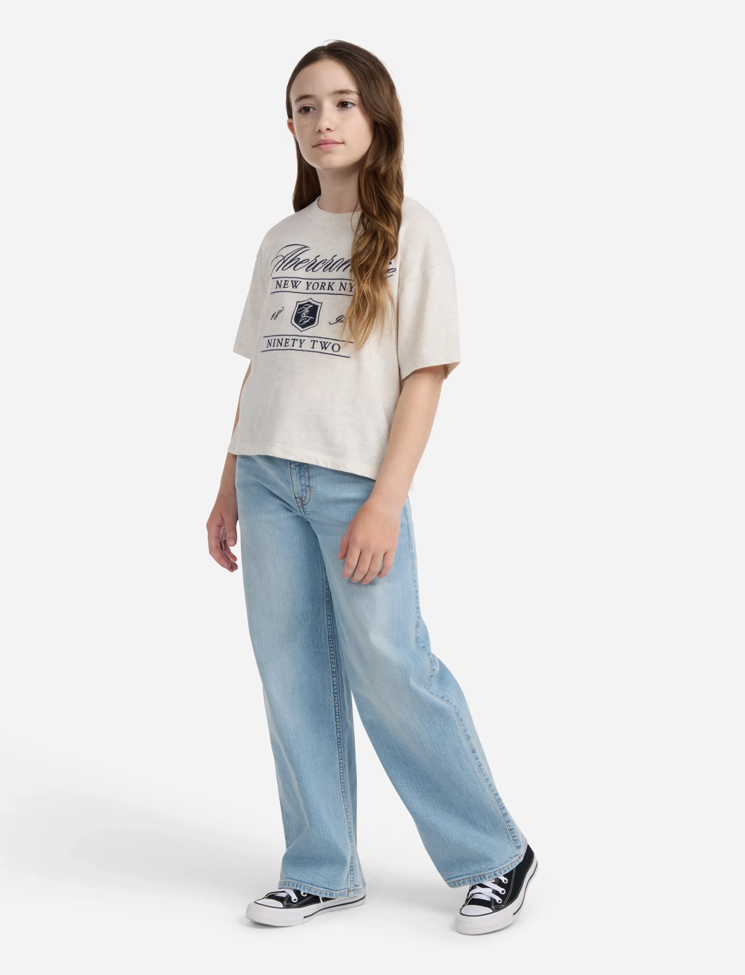 Abercrombie Kids - PX-DENIM PANTS - hosen mit weitem bein - anf pacific sky - 4