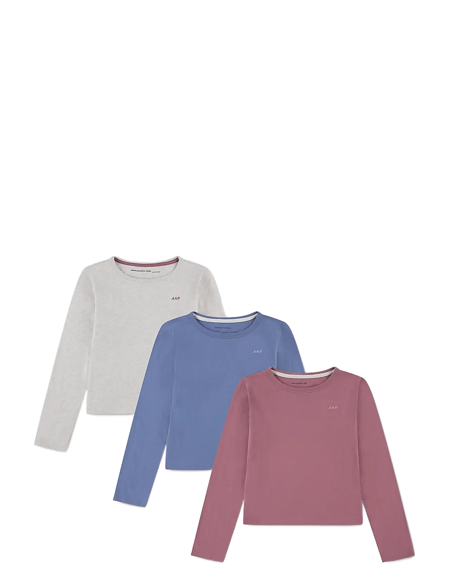 Abercrombie Kids - 3E-3PK LS TEE - langärmelig - mesa rose - 0