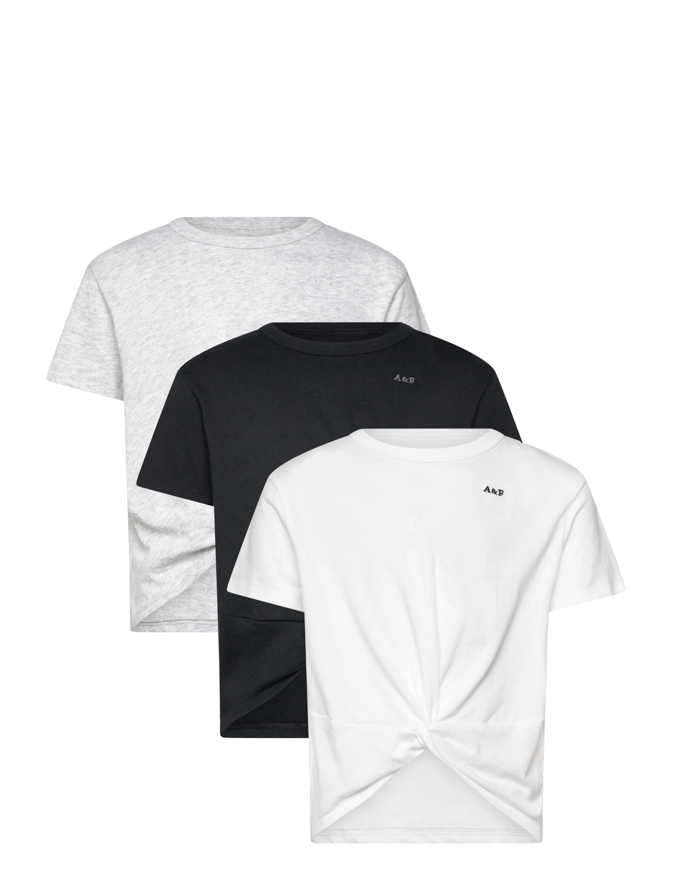 Abercrombie Kids 3T-3PK SS TEE - Abercrombie Kids - ANF LIGHT GREY HEATHER / multi