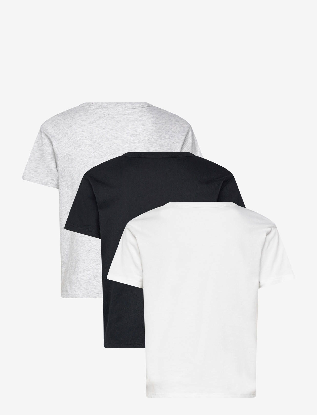 Abercrombie Kids - 3T-3PK SS TEE - kortærmede t-shirts - anf light grey heather - 1
