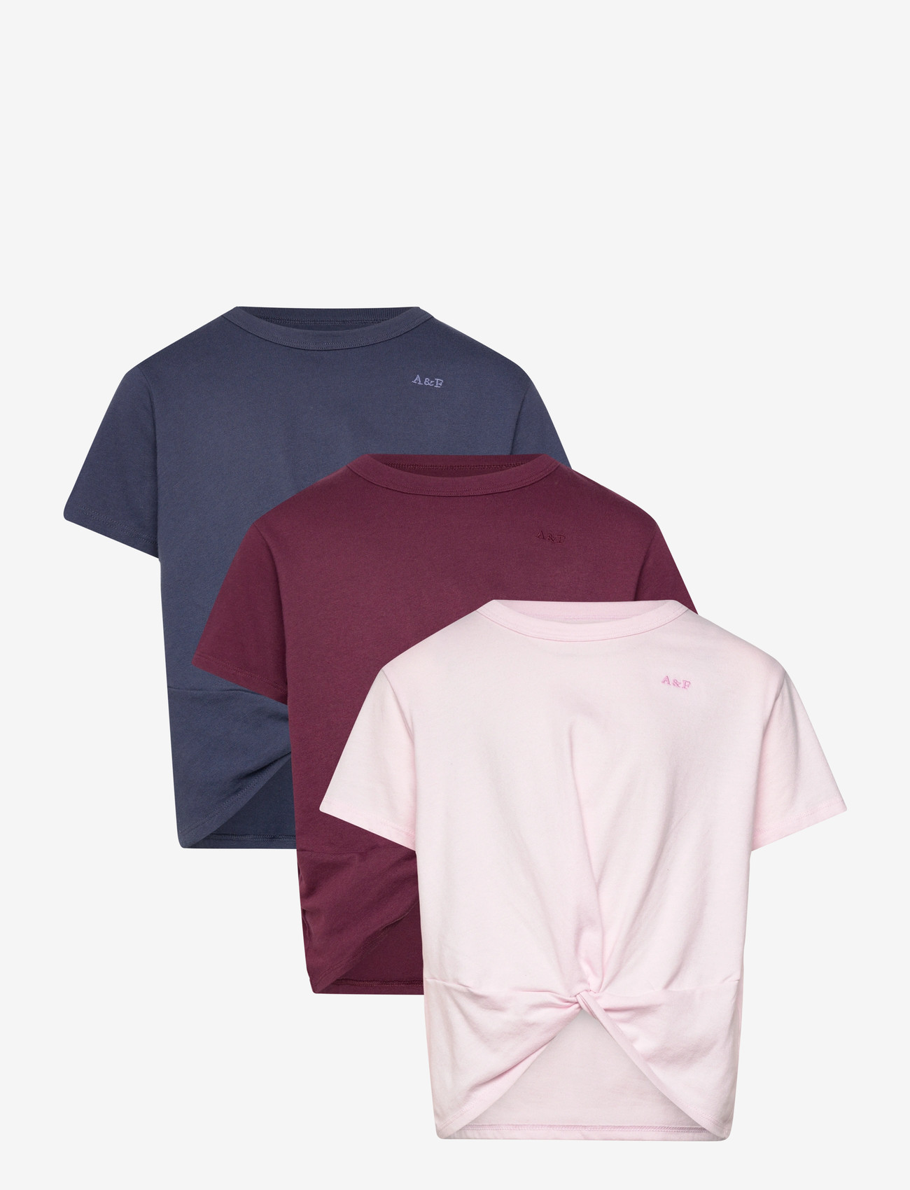 Abercrombie Kids - 3T-3PK SS TEE - kortærmede t-shirts - mood indigo - 0