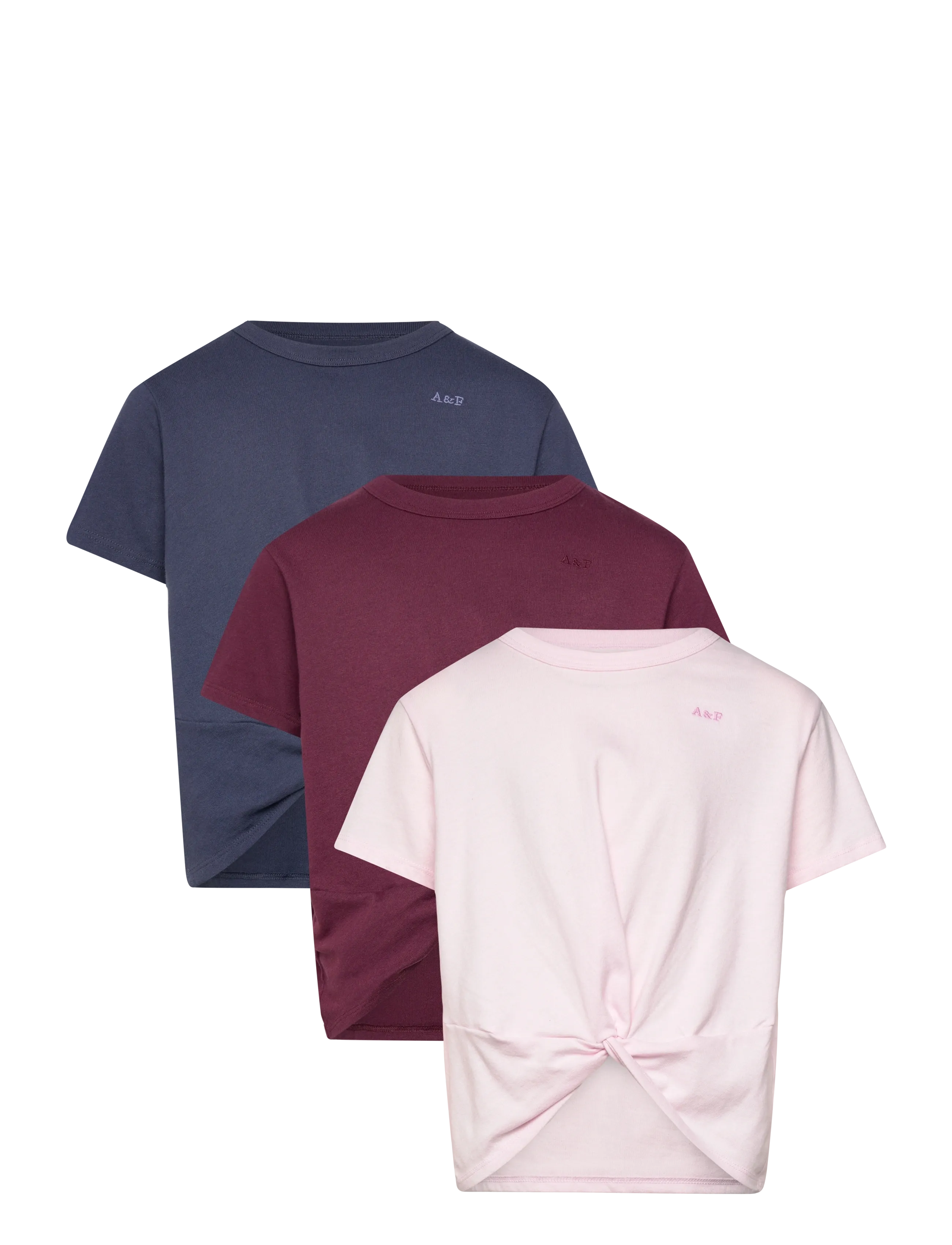 Abercrombie Kids 3T-3PK SS TEE - Teens 9-14 år - MOOD INDIGO / multi