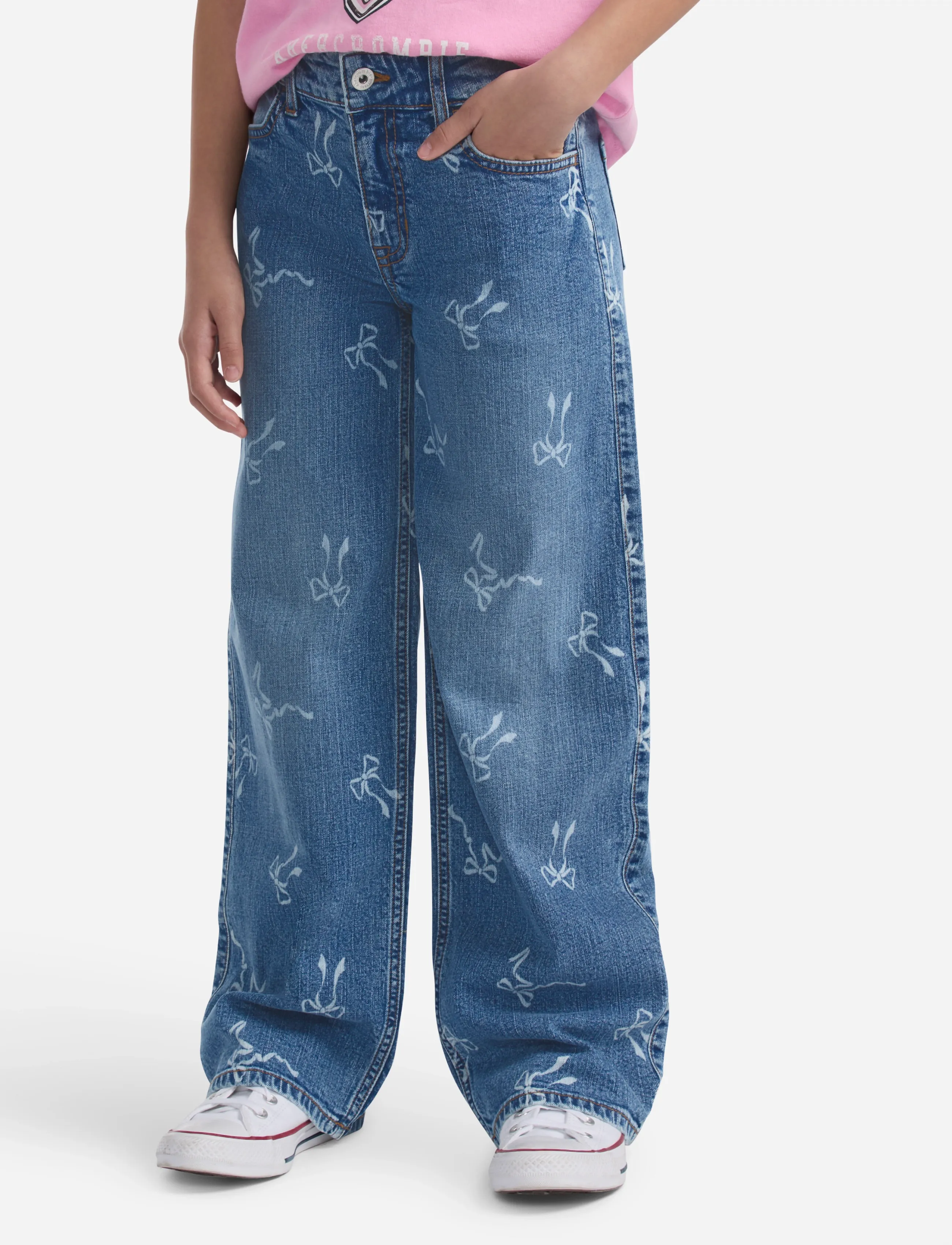 Abercrombie Kids PX-DENIM PANTS - Hosen mit weitem Bein - ANF DUSK / blue