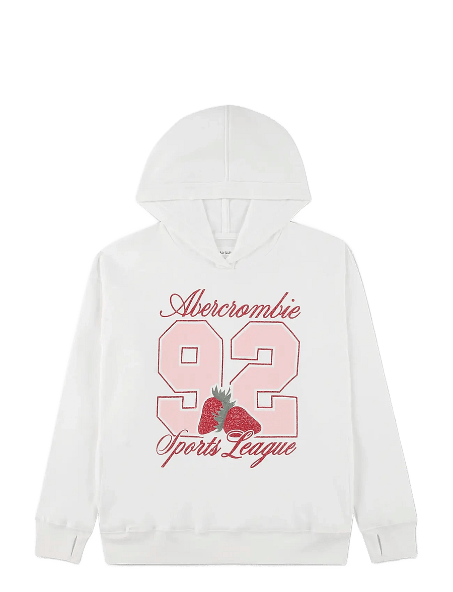 Abercrombie Kids - PO-PULL-OVER HOODY - kapuutsiga pusad - bright white - 0