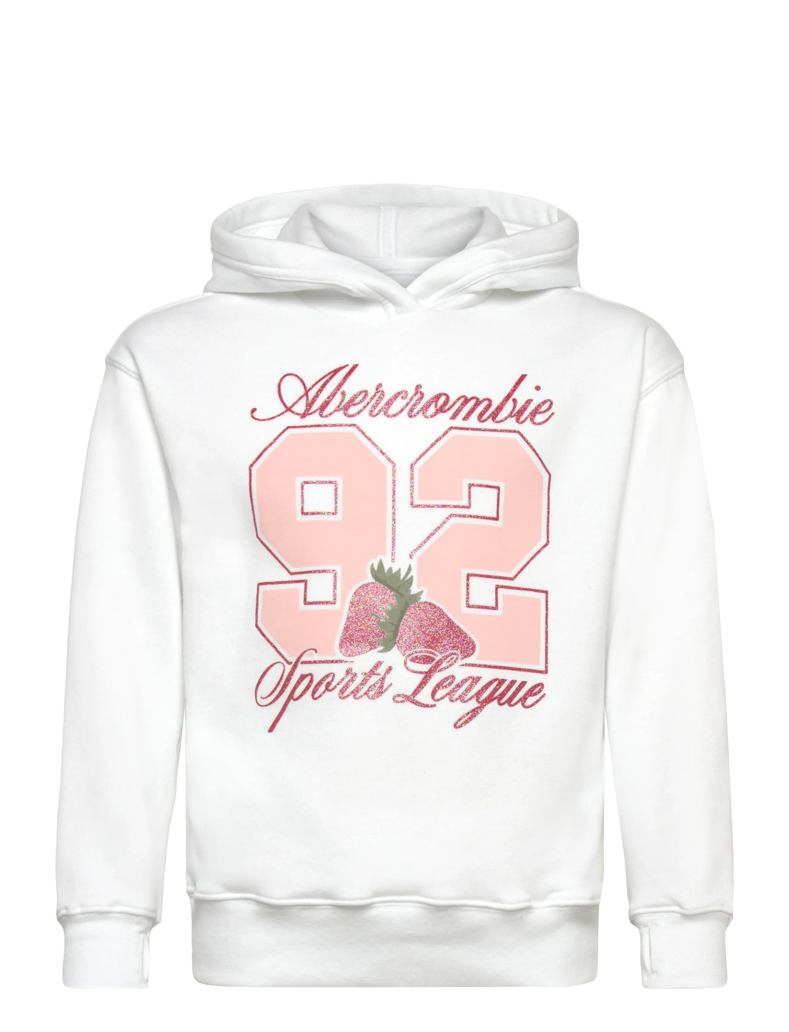Abercrombie Kids PO-PULL-OVER HOODY - Riided - BRIGHT WHITE / white