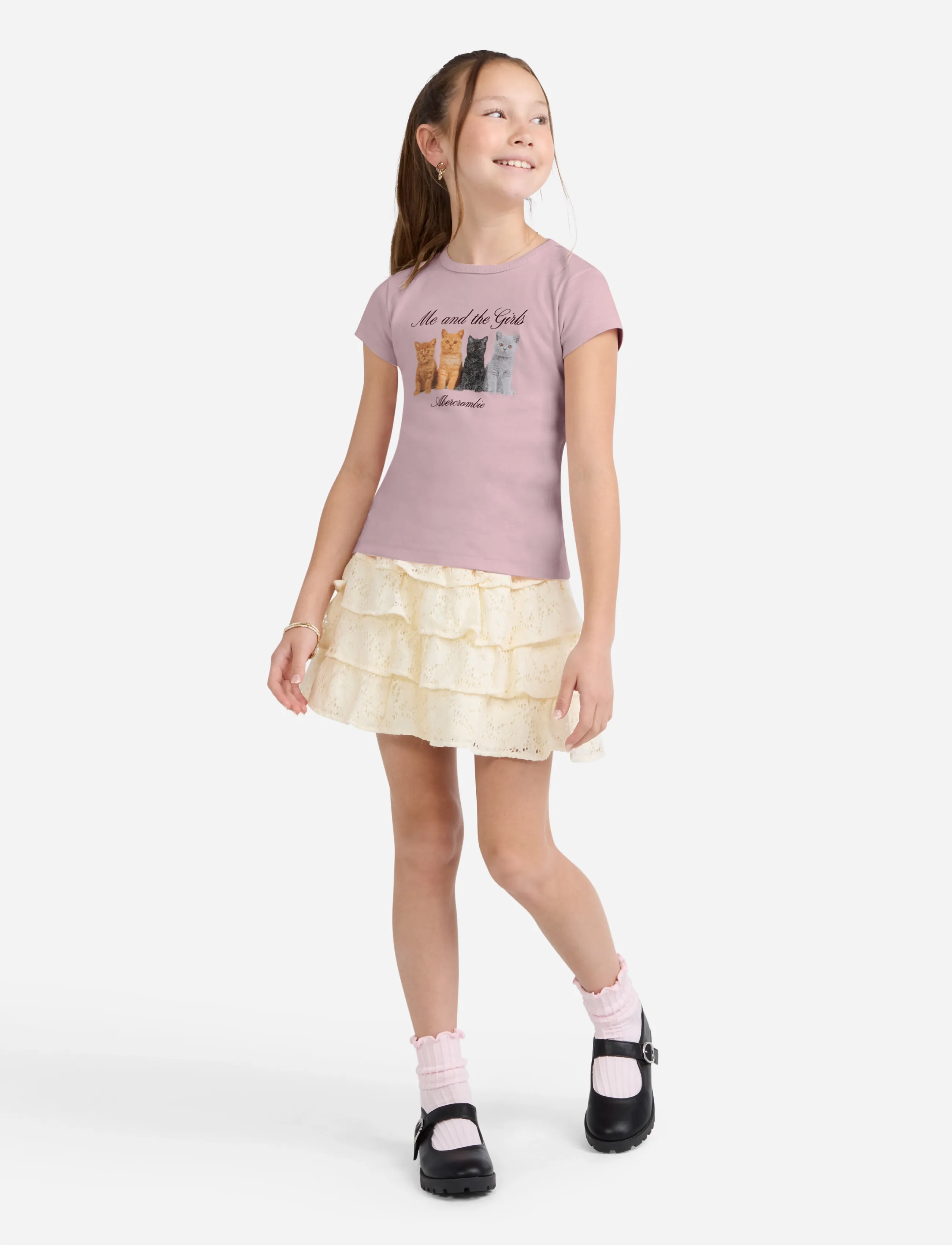 Abercrombie Kids - TE-S/S TEE - kortärmade t-shirts - chalkpink - 4