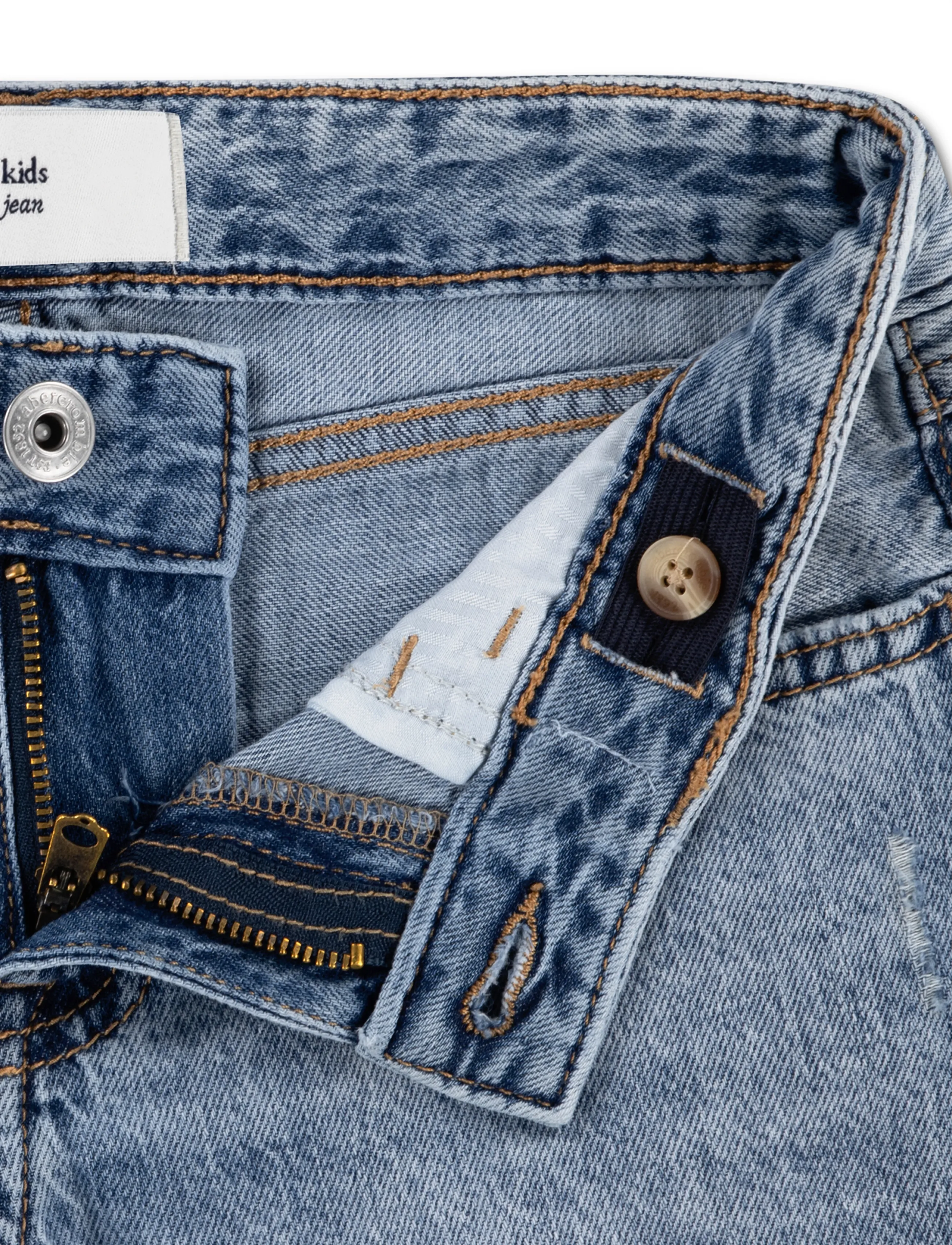 Abercrombie Kids - PX-DENIM PANTS - hosen mit weitem bein - indigo hearts - 4
