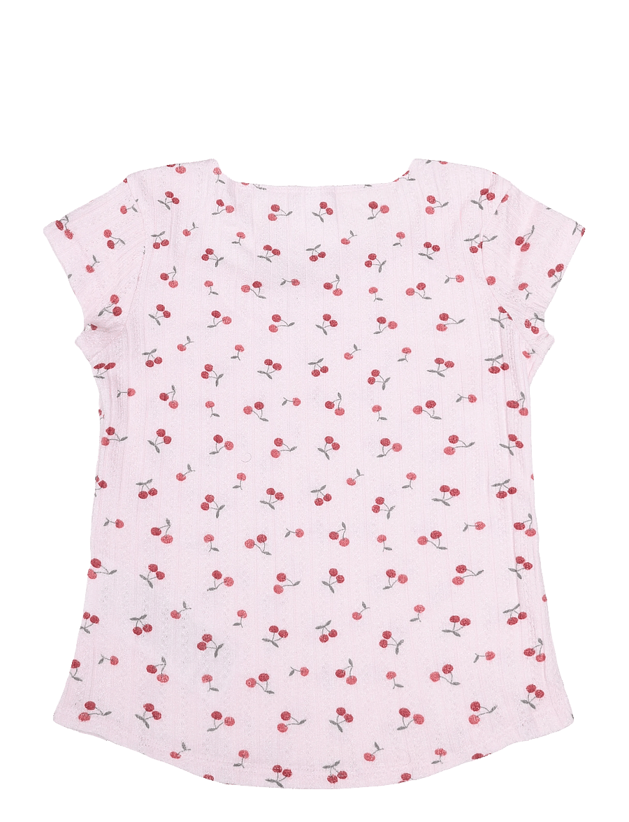 Abercrombie Kids - KT-S/S KNIT TOP - kurzärmelige - cherry cluster - 1