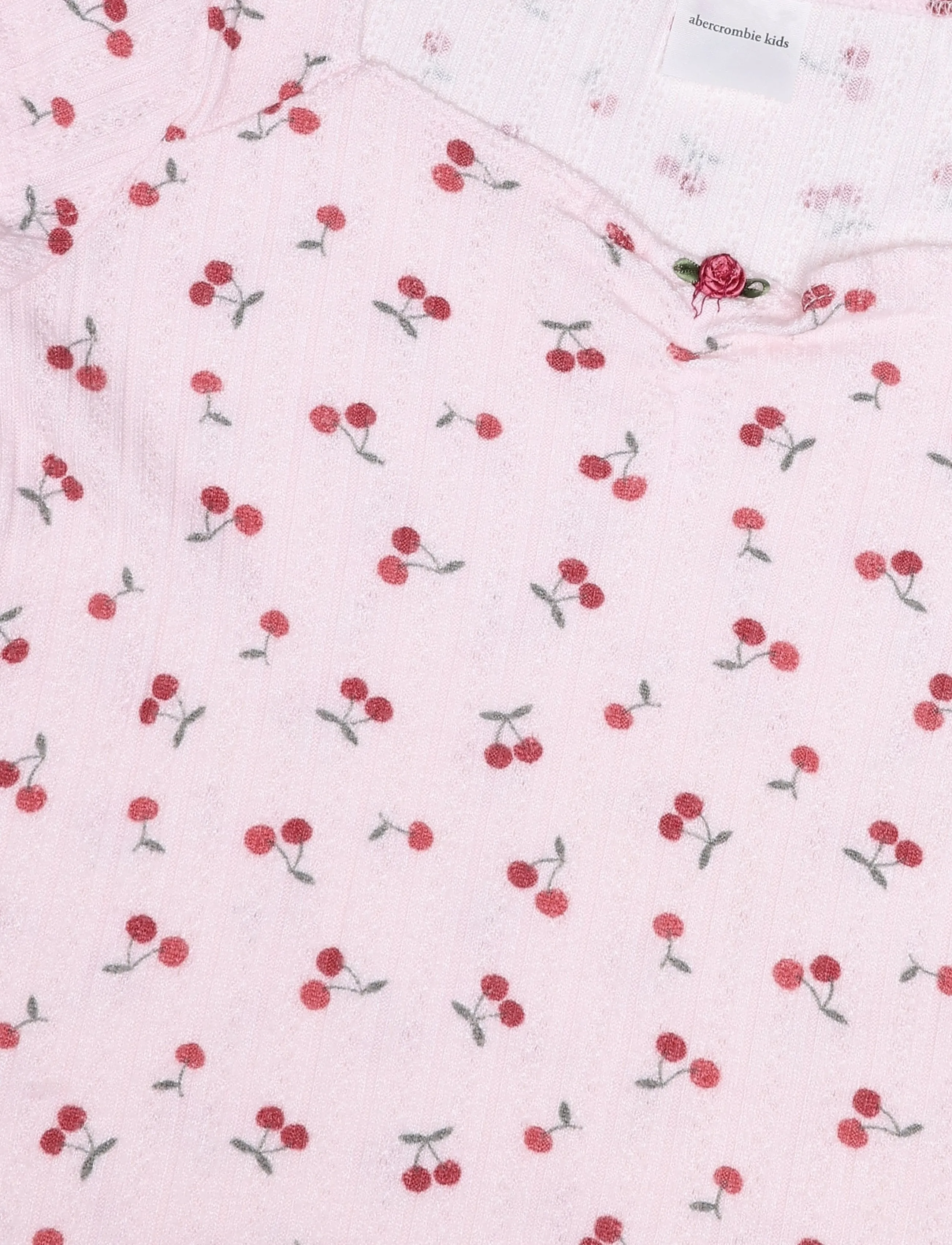 Abercrombie Kids - KT-S/S KNIT TOP - kurzärmelige - cherry cluster - 2
