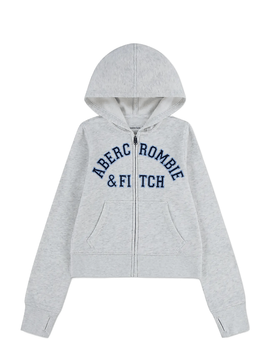 Abercrombie Kids - ZH-FULL ZIP HOODY - kapuzenpullover - anf light grey heather - 0