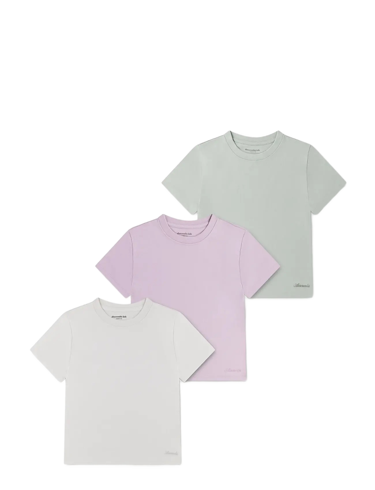 Abercrombie Kids 3T-3PK SS TEE - Kortärmade t-shirts - P0C-FAIR ORCHID / purple
